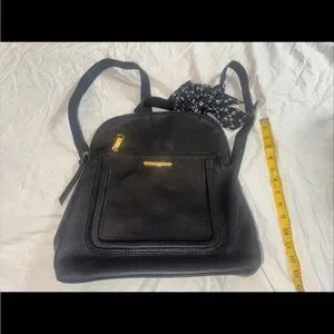Steve Madden Mini Gold Zipper  Ladies Black Backpack Great Condition Black and gold Steve Madden mini backpack, used before | Depop main image 3